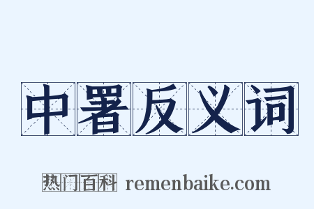 中署反义词是什么意思的图片